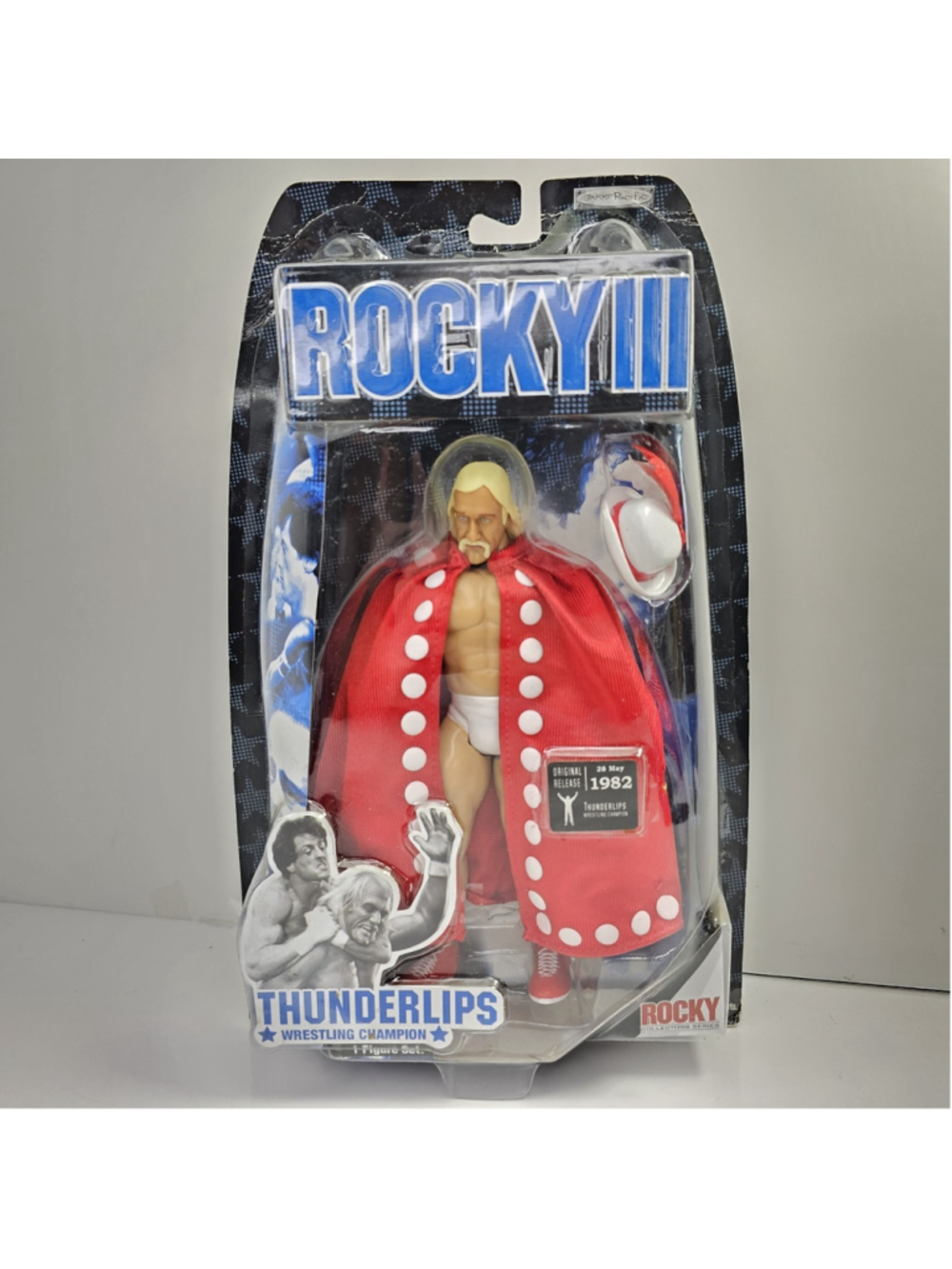 SEALED Rocky 3 Thunderlips Hulk Hogan Wrestling Action Figure Box Wear